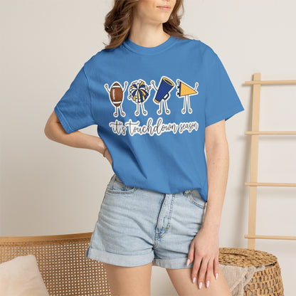 Touchdown Season (Blue/Yellow) T-Shirt — Football Friends Graphic Tee
