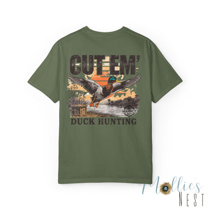 Duck Hunting T-Shirt — "Cut Em'" Mallard Graphic Tee