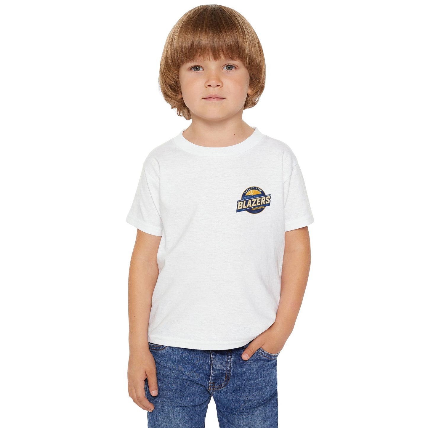 Kids Blazers Tee – Valley View Logo Youth Horizon Shirt