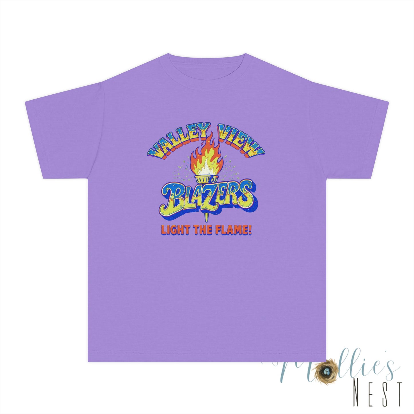 Valley View RETRO Torch Blazers Youth Tee – Light the Flame!