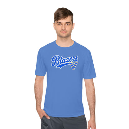 Adult. Blazers Valley View Script Performance Tee – Moisture-Wicking Athletic Shirt