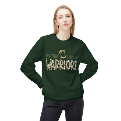 Ridgefield Christian Warriors Leopard Crewneck Sweatshirt