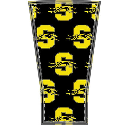 Greyhound Salem Logo Arm Sleeve — Black & Yellow Athletic Compression Sleeve