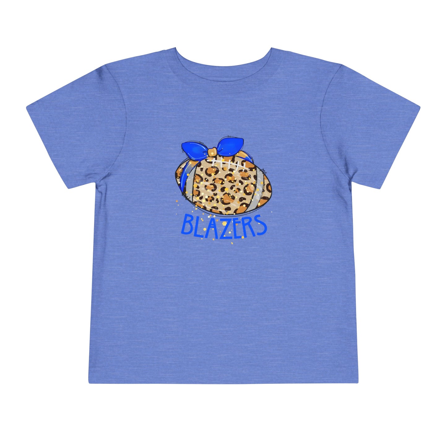 Toddler Leopard Blazer Football. Short Sleeve Tee