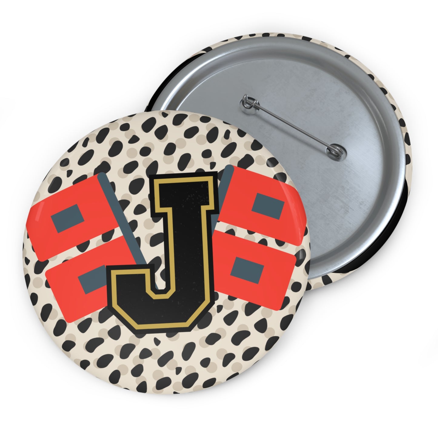 Jonesboro Hurricane - Spotted background- BUTTON 6