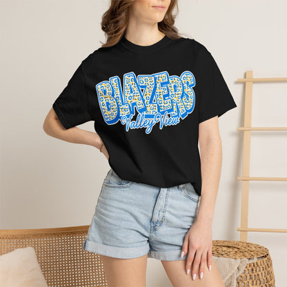 ADULT. Blazers Valley View Leopard Print T-Shirt - Stacked font