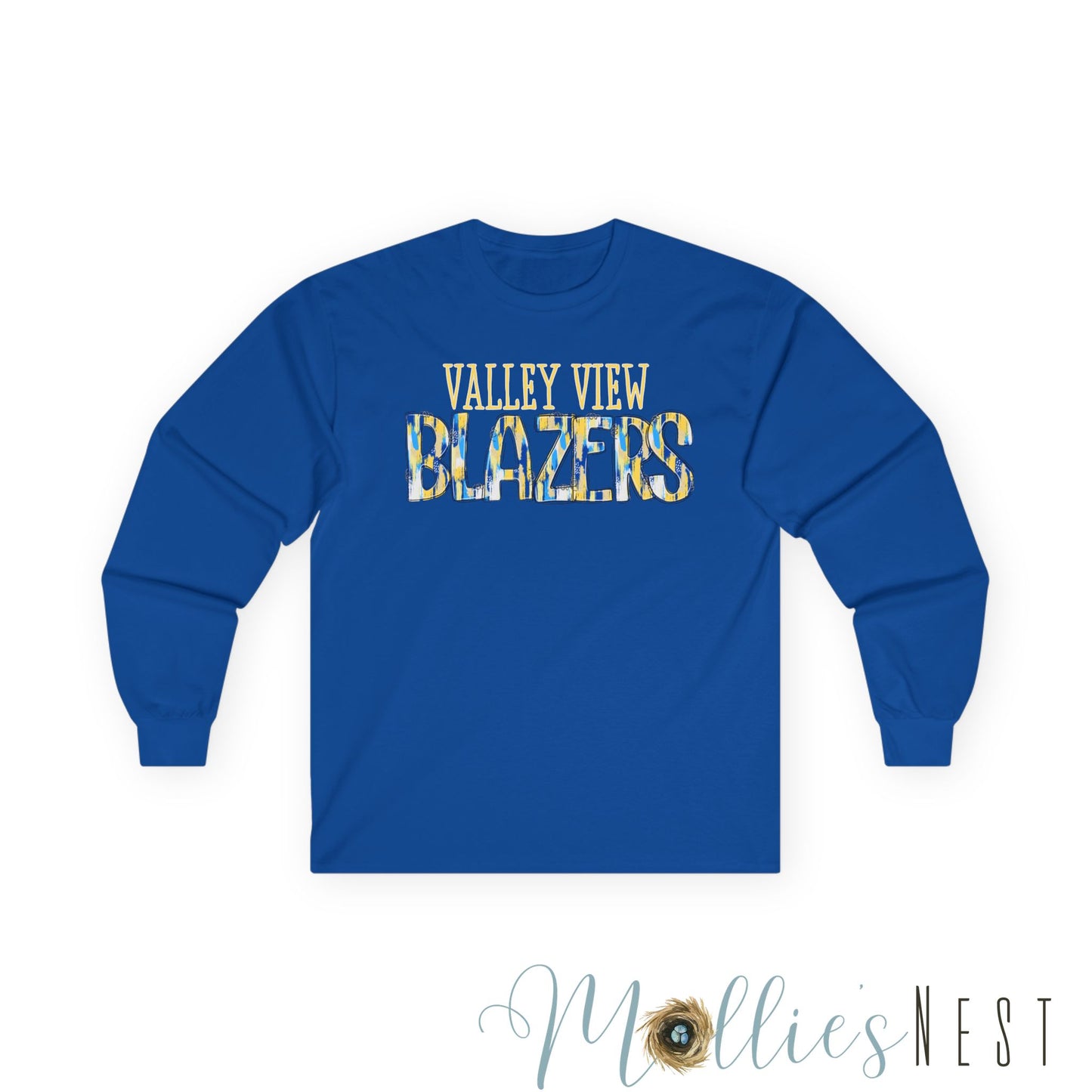 Valley View Blazers Long Sleeve Tee. Gildan