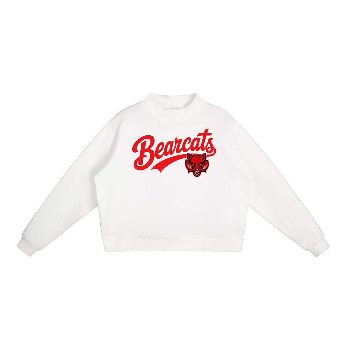 Essential Fleece Mock-Neck Crew Sweatshirt - Brookland Bearcats
