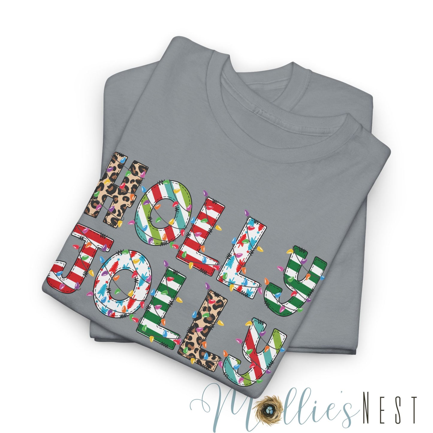 Holly Jolly.  Heavy Cotton Tee