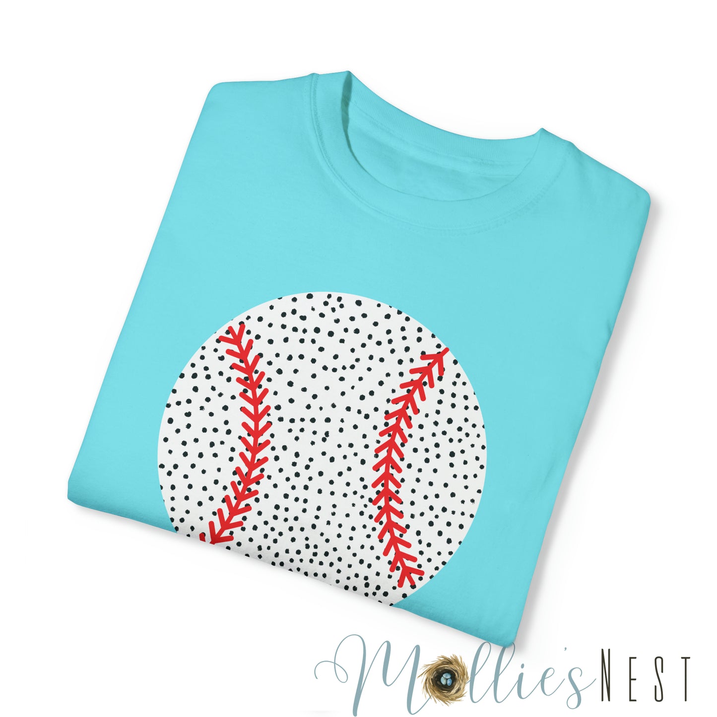 Baseball. Spotted Garment-Dyed T-shirt