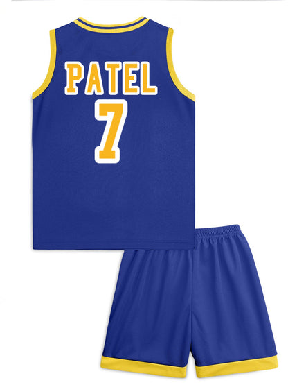 PATEL.CUSTOM Children's Basketball Jersey Set(Dual-sided Printing)