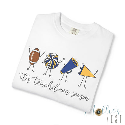 Touchdown Season (Blue/Yellow) T-Shirt — Football Friends Graphic Tee