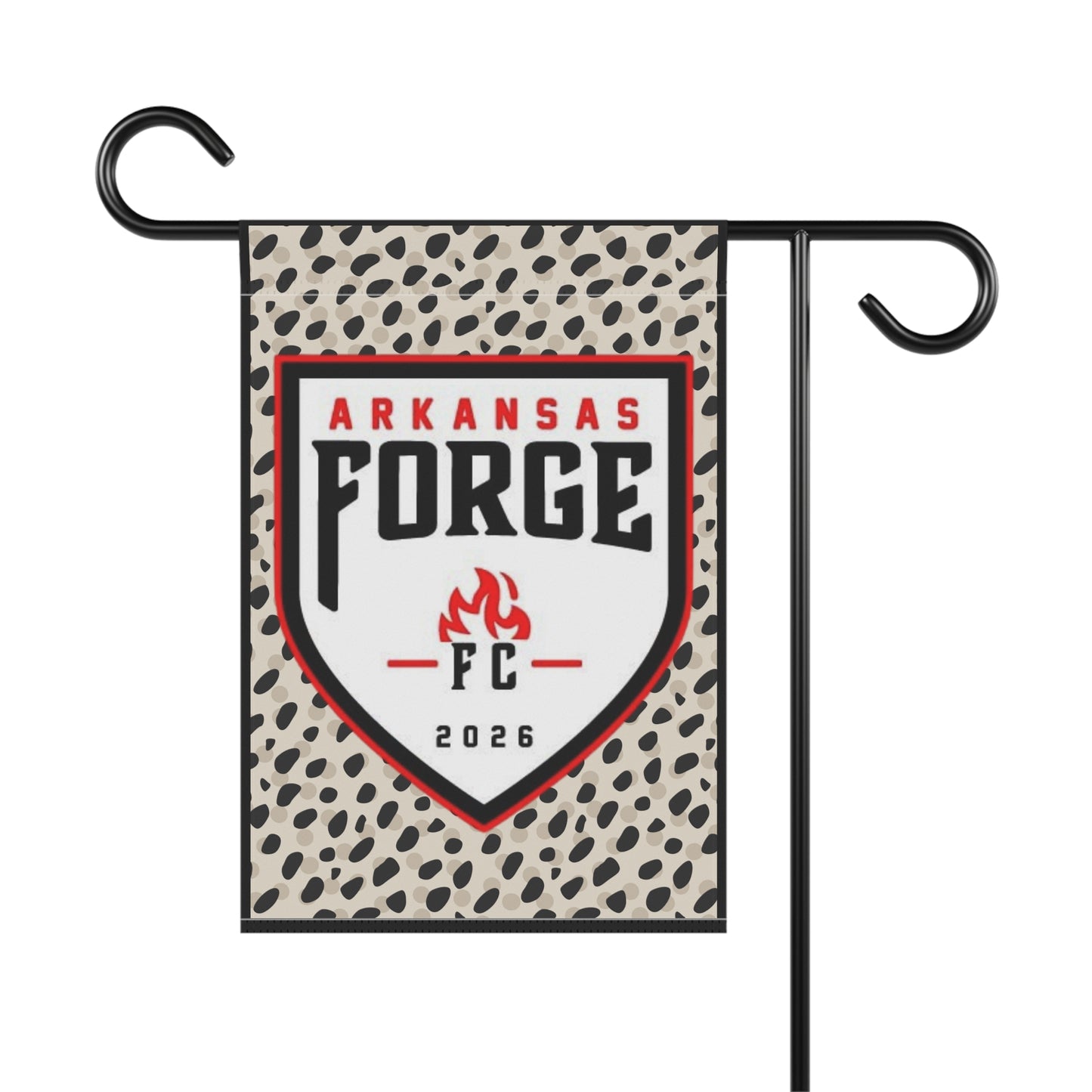 Arkansas Forge FC Garden Flag — Leopard Accent Team Banner 2026