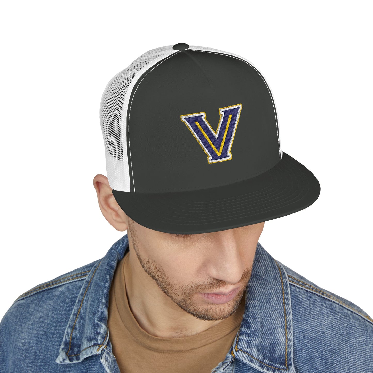 5 Panel Trucker Cap with Embroidered Valley View LOGO Design