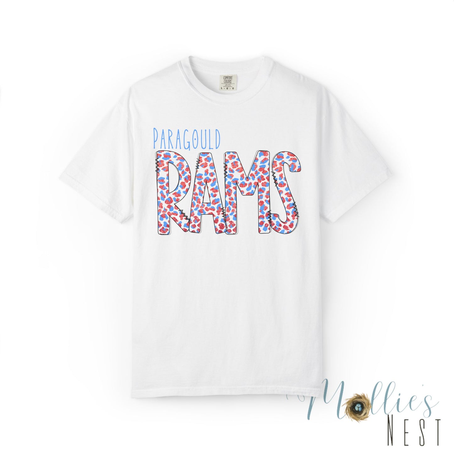 Paragould Rams T-Shirt — Leopard Letter Tee