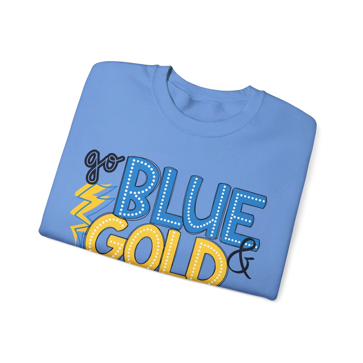 Unisex Blue & Gold Heavy Blend™ Crewneck Sweatshirt