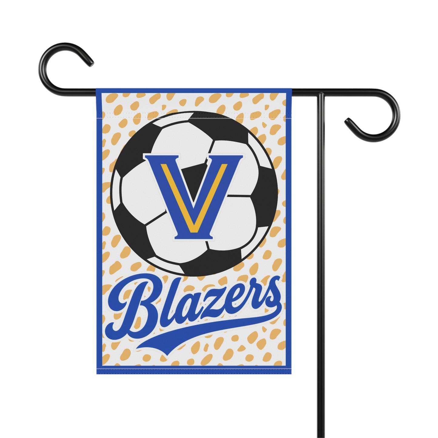 Soccer Blazers Yard Flag — Team V Letter Garden Banner