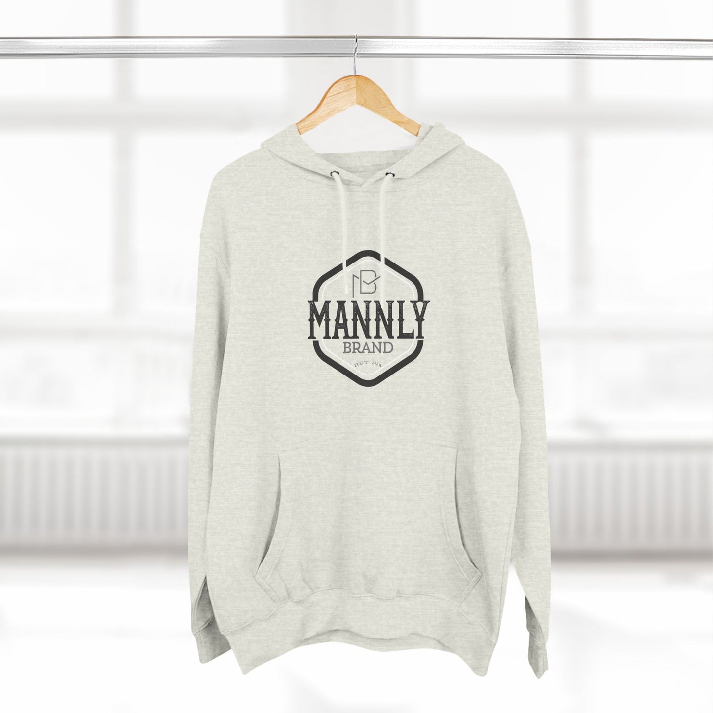 Three-Panel Fleece Hoodie. MANNLY Brand