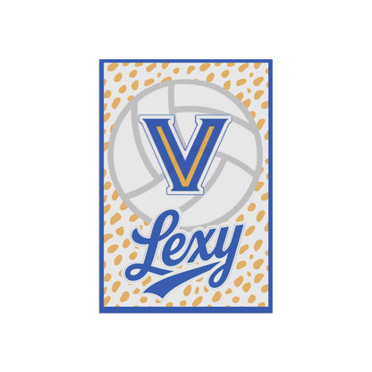 CUSTOM. Lexy. volleyball Flag -  Blue & Gold