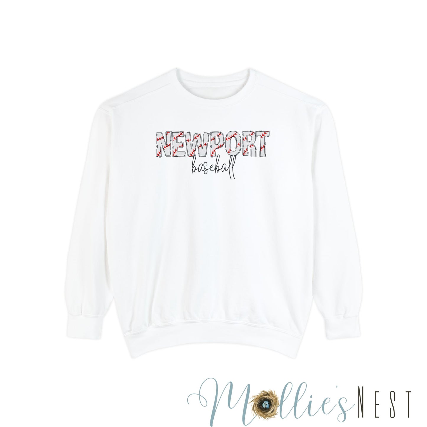 Unisex Garment-Dyed Sweatshirt. NEWPORT BASEBALL