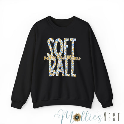 Softball Valley View Blazers .Crewneck Sweatshirt | Unisex Heavy Blend™ | Sporty Comfort for Athletes