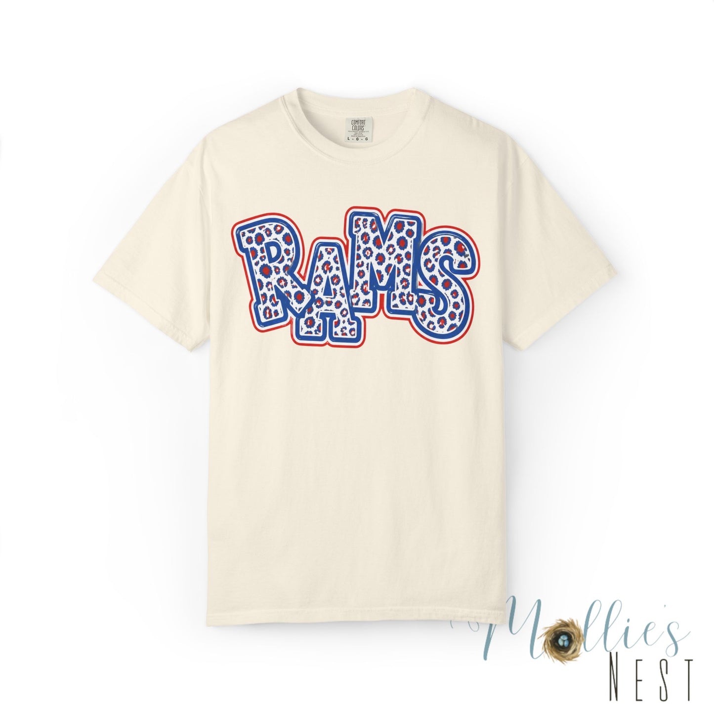 Paragould Rams Leopard Print Retro Logo T-Shirt