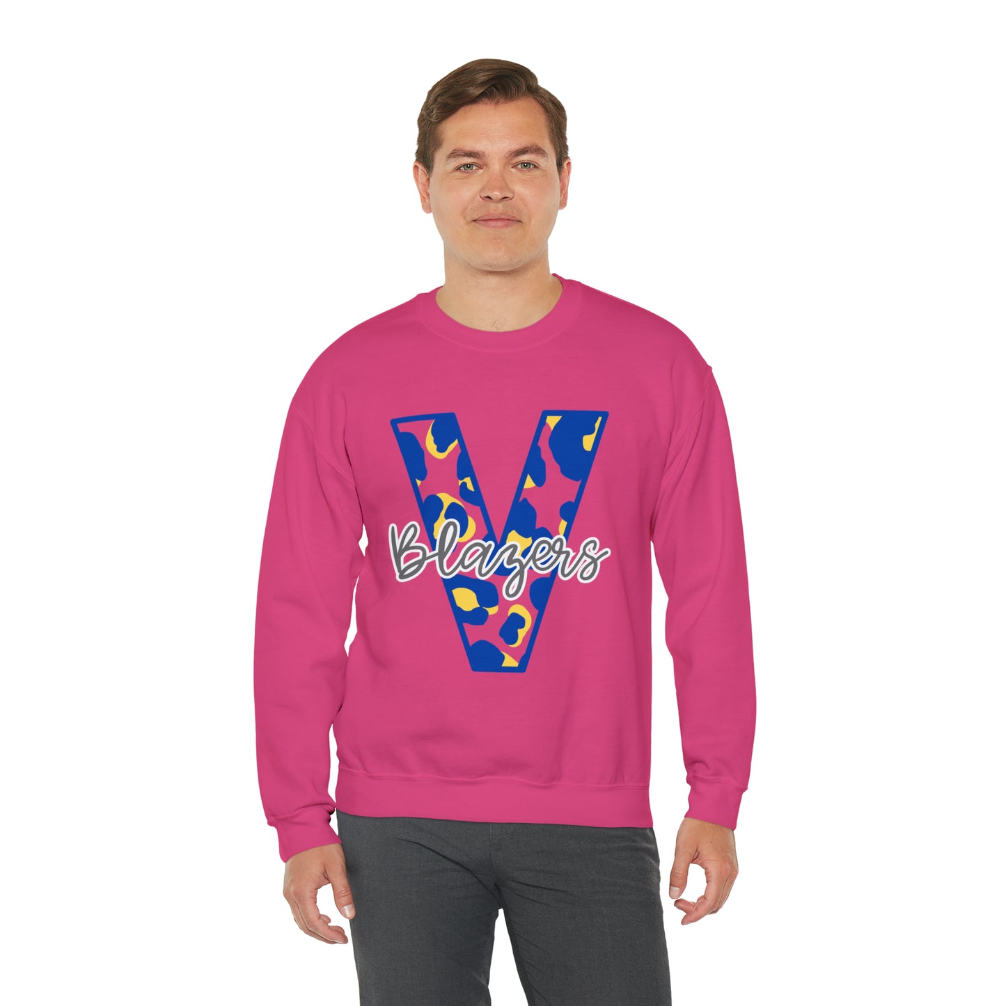 Blazers Leopard  Heavy Blend™ Crewneck Sweatshirt