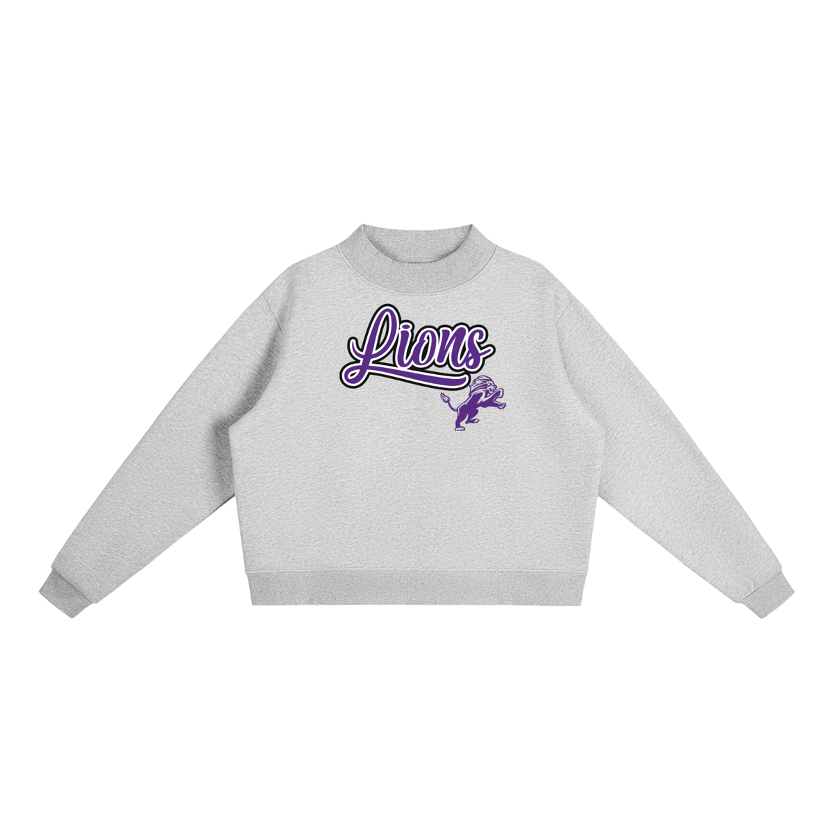 Essential Fleece Mock-Neck Crew Sweatshirt - Hamburg Lions Mascot