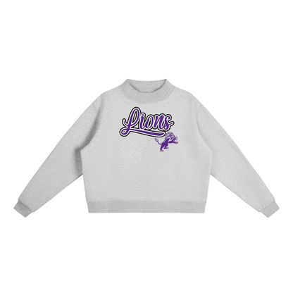 Essential Fleece Mock-Neck Crew Sweatshirt - Hamburg Lions Mascot