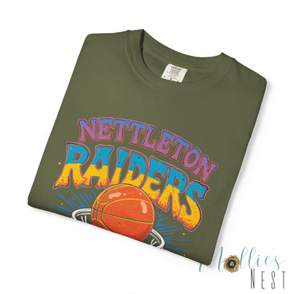 Unisex Basketball T-Shirt - 'Nettleton Raiders' Retro Basketball- Perfect for Game Day, Sports Events, Gift, Retro Vibe, Casual Wear