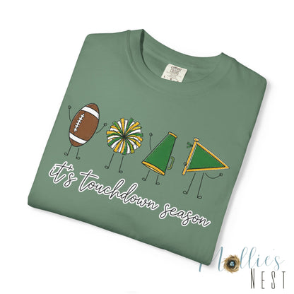 Touchdown Season (Green/Yellow)  T-shirt — Football Friends Graphic
