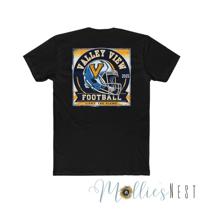 Valley View Football Unisex Cotton Crew Tee, Sports Tee, School Spirit Shirt, Game Day Apparel, Football Fan Wear