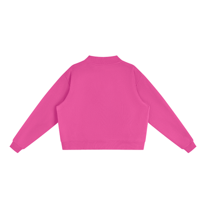 Essential Fleece Mock-Neck Crew Sweatshirt - Valley View Blazers -Neon