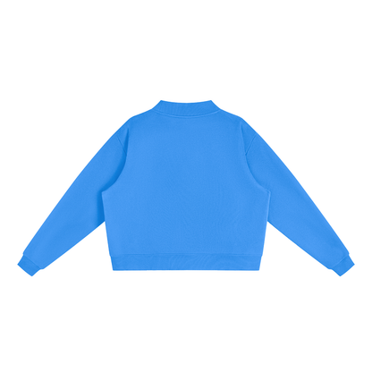 Essential Fleece Mock-Neck Crew Sweatshirt - Paragould Rams "P" Leopard