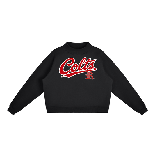 Essential Fleece Mock-Neck Crew Sweatshirt - Rivercrest Colts