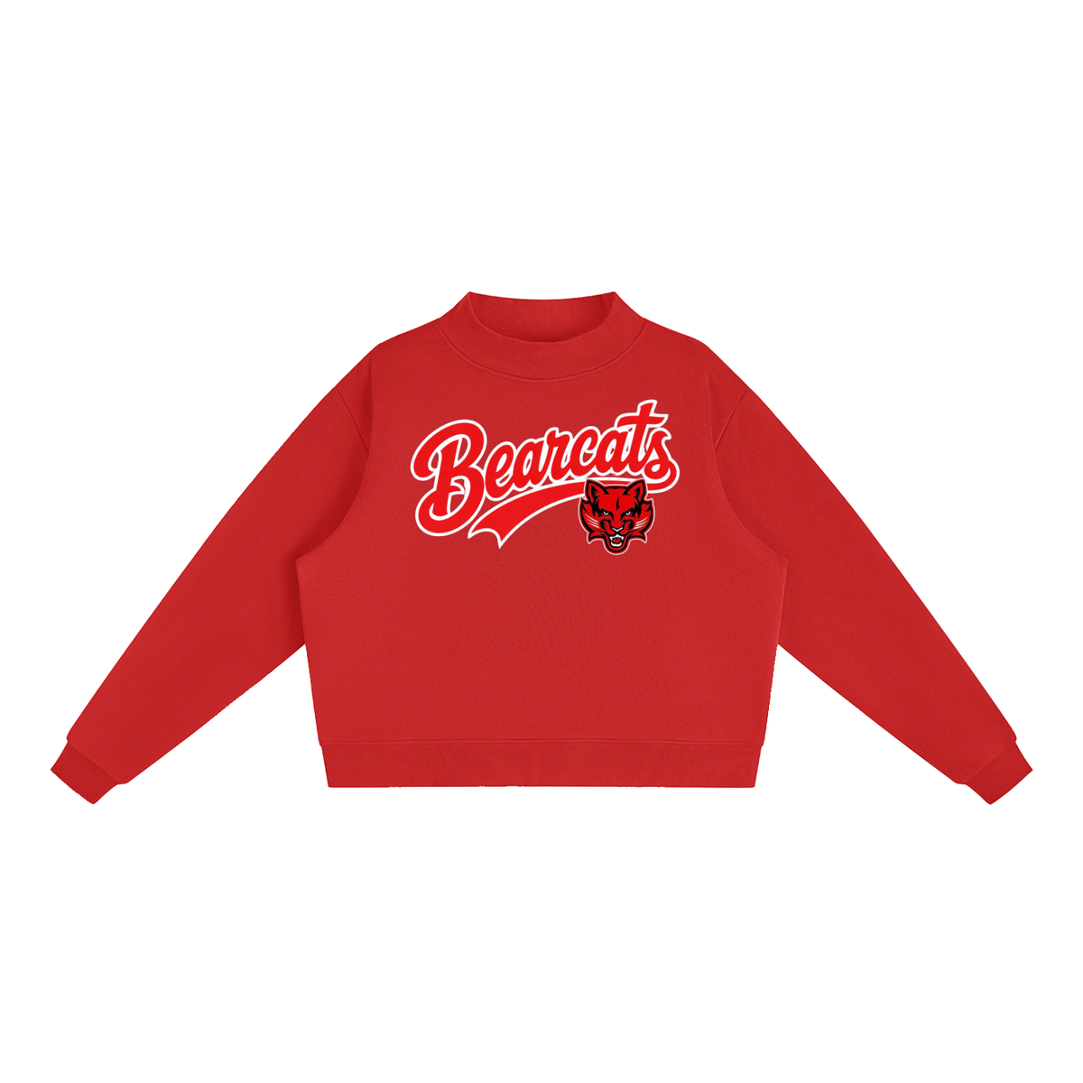 Essential Fleece Mock-Neck Crew Sweatshirt - Brookland Bearcats