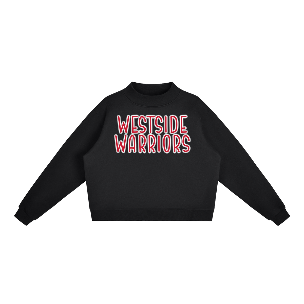 Essential Fleece Mock-Neck Crew Sweatshirt - Westside Warriors Stacked