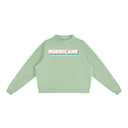 Essential Fleece Mock-Neck Crew Sweatshirt - Jonesboro Hurricane -Neon