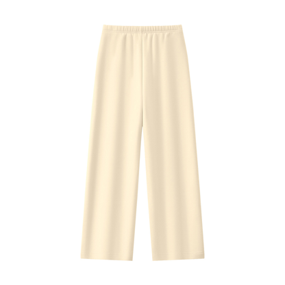 Women's Straight Leg Fleece Sweatpants - Matching Mockneck Set