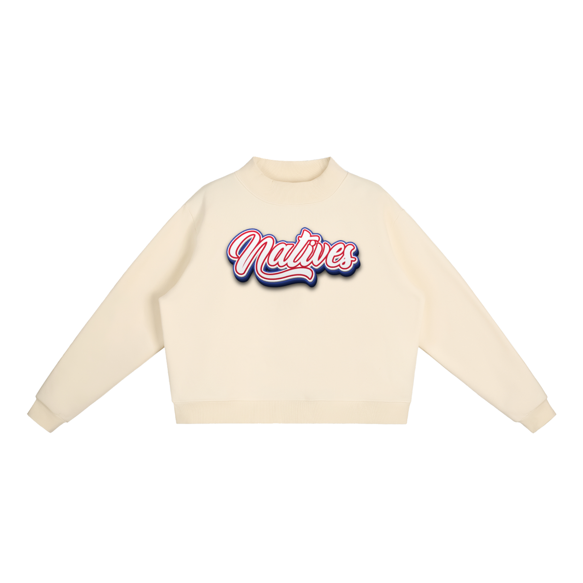 Essential Fleece Mock-Neck Crew Sweatshirt - Natives