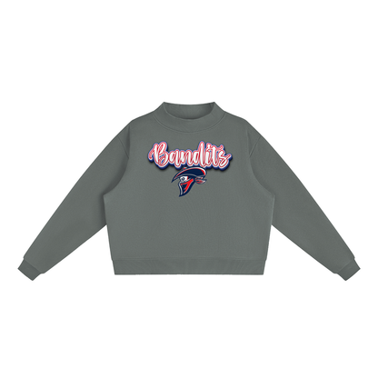 Essential Fleece Mock-Neck Crew Sweatshirt - Bandits with Logo