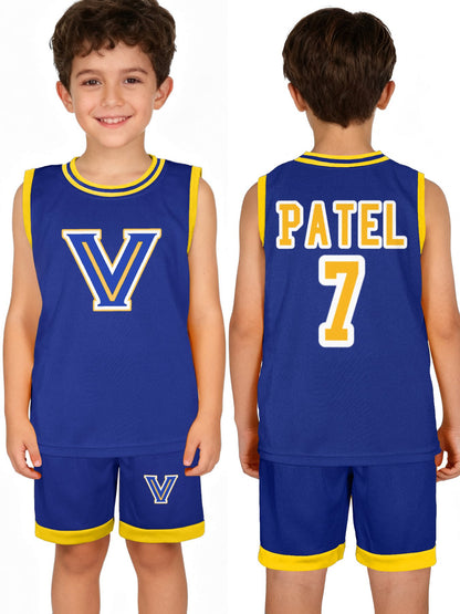 PATEL.CUSTOM Children's Basketball Jersey Set(Dual-sided Printing)