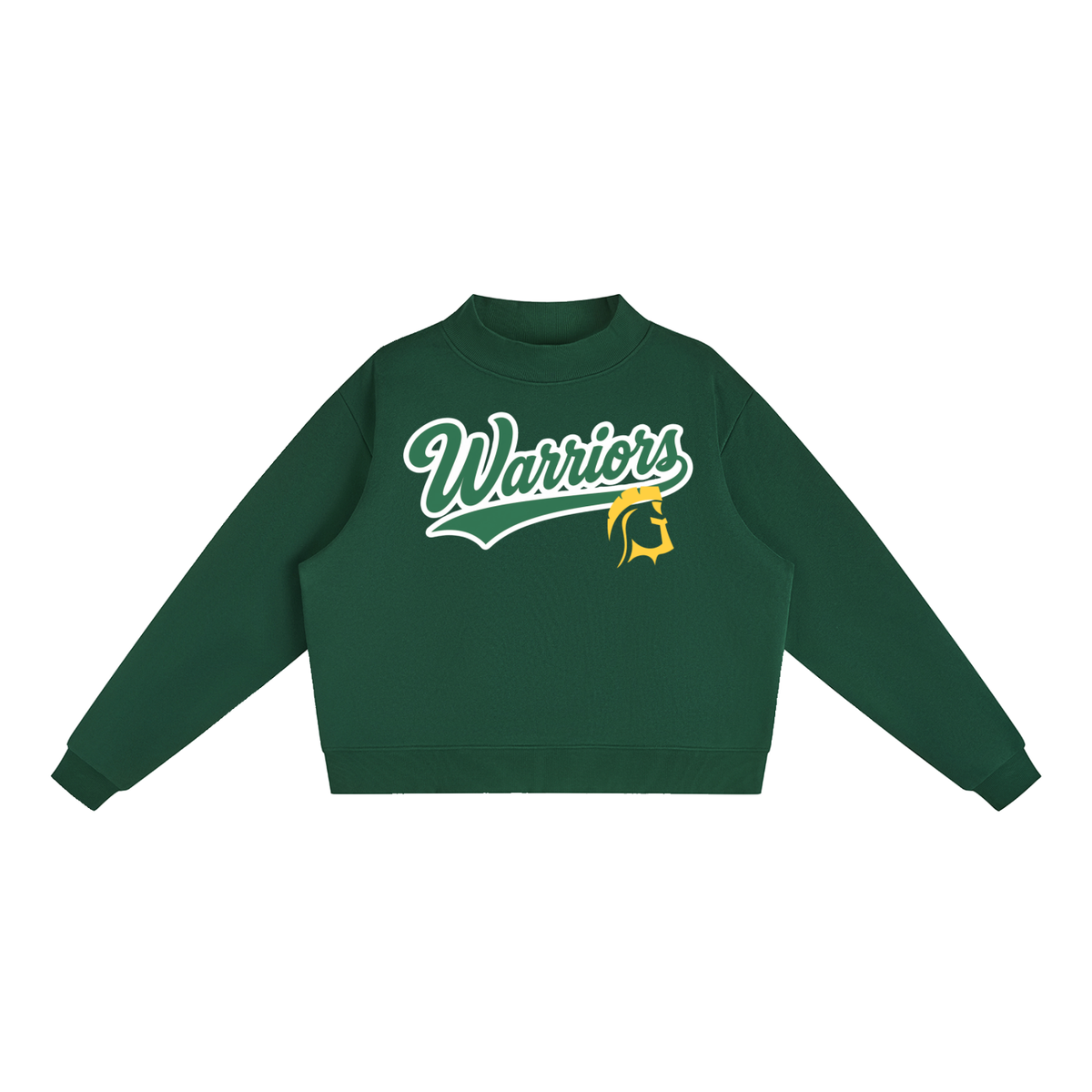 Essential Fleece Mock-Neck Crew Sweatshirt - Ridgefield Christian Warriors