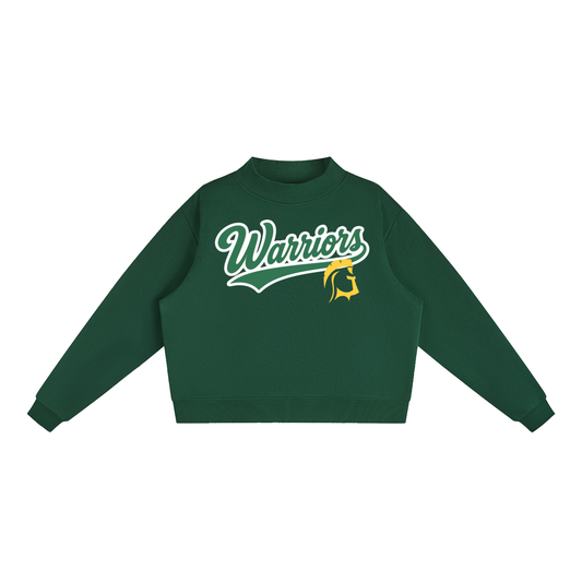 Essential Fleece Mock-Neck Crew Sweatshirt - Ridgefield Christian Warriors