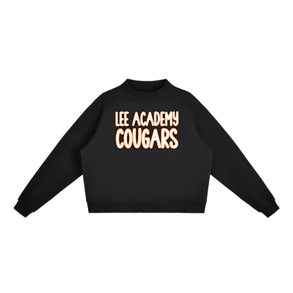 Lee Academy Cougars. Fleece Mock-Neck Crew Sweatshirt