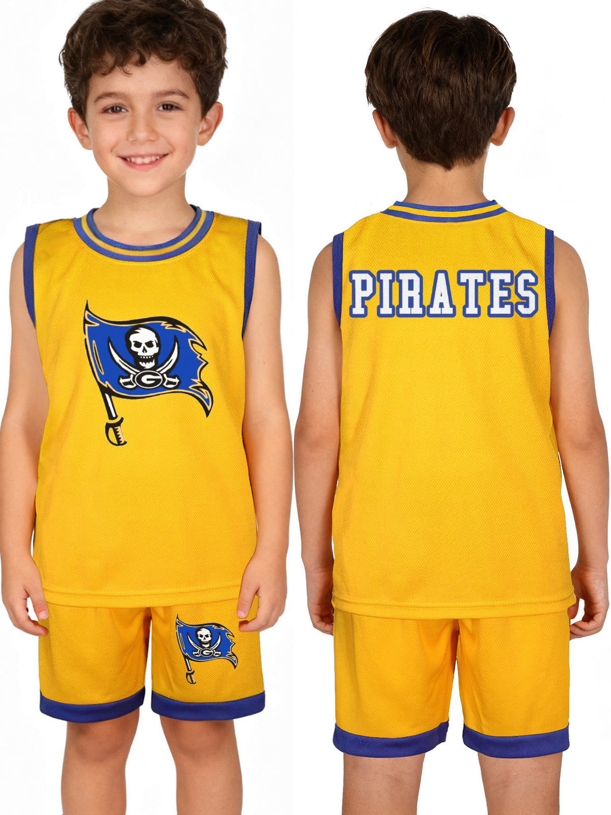 DTF 140gsm Children's Basketball Jersey Set(Dual-sided Printing)