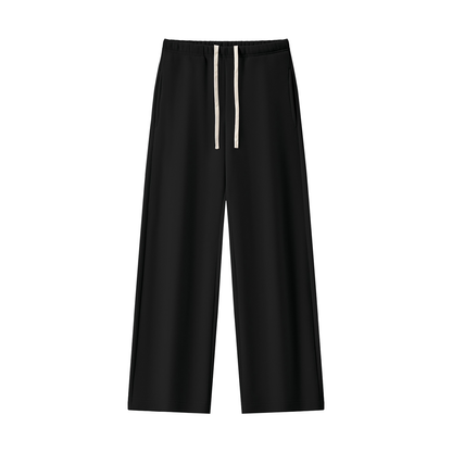 Women's Straight Leg Fleece Sweatpants - Matching Mockneck Set