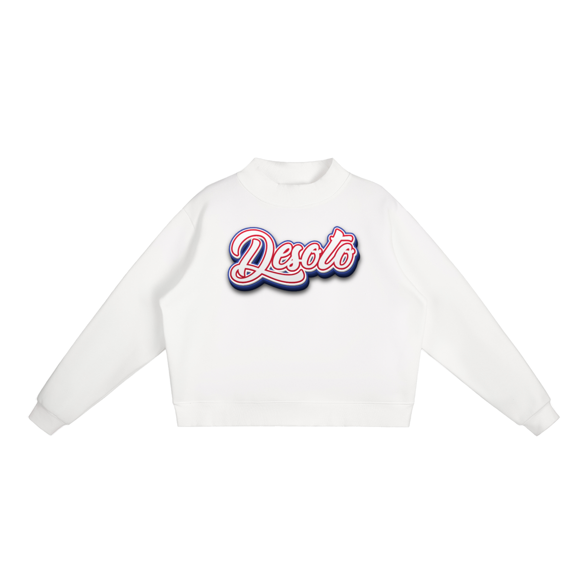 Essential Fleece Mock-Neck Crew Sweatshirt - Desoto Thunderbirds
