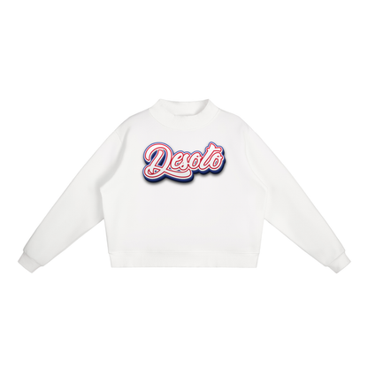 Essential Fleece Mock-Neck Crew Sweatshirt - Desoto Thunderbirds