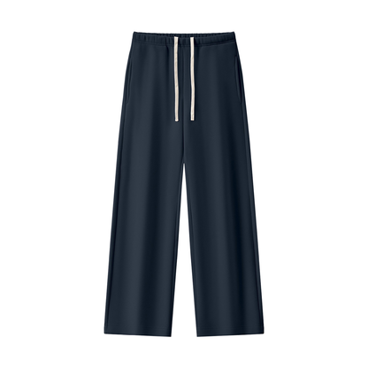 Women's Straight Leg Fleece Sweatpants - Matching Mockneck Set